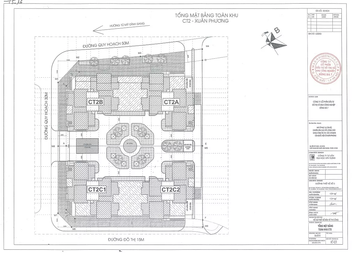 Mặt bằng Thiết kế Chung cư Xuân Phương Quốc Hội