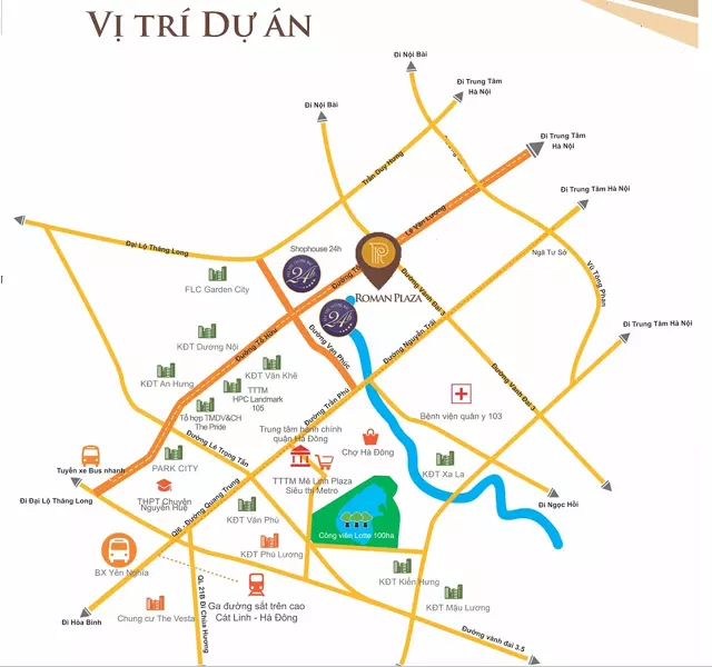 Vị trí dự án Roman Plaza Hải Phát