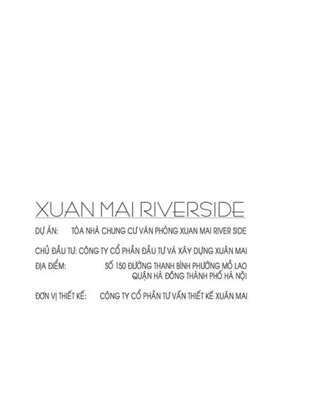   Chung cư Xuân Mai Riverside, chung cư Xuân Mai Mỗ Lao - Nơi tận hưởng cuộc sống đẳng cấp