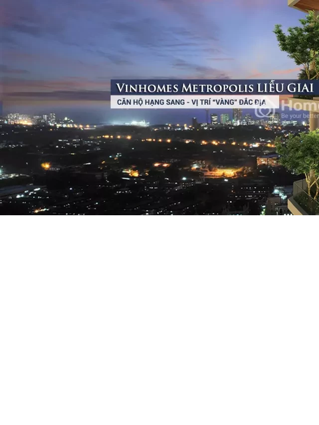   Bán Căn hộ chung cư Vinhomes Metropolis năm 2024: Tiên phong thị trường bất động sản