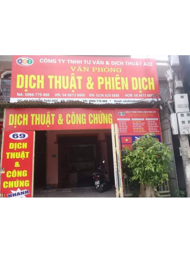   Dịch thuật Nghệ An| 69 Nguyễn Thái Học- Tp. Vinh - Nghệ An